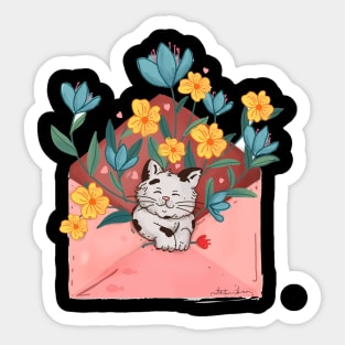 Be my meowtine Sticker